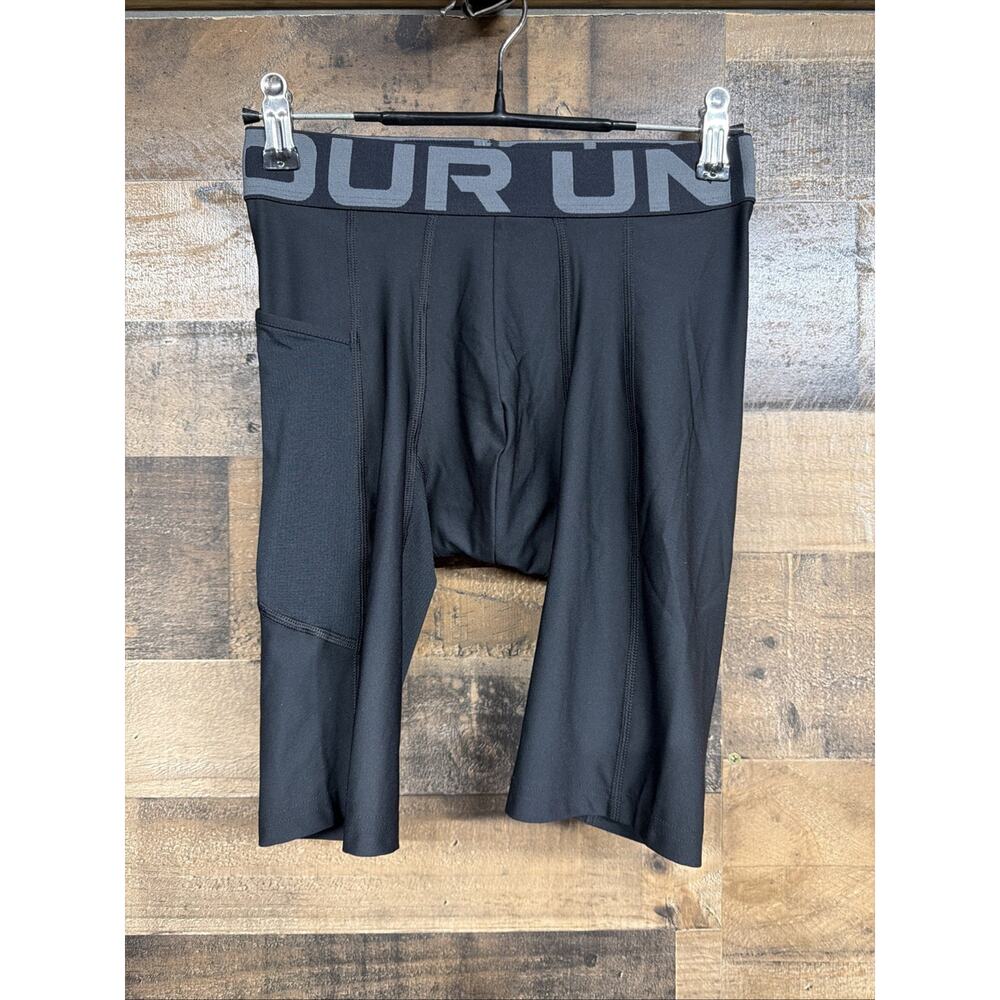 Under Armour HeatGear Compression Shorts Mens Small Black Athletic NWT SKU 042